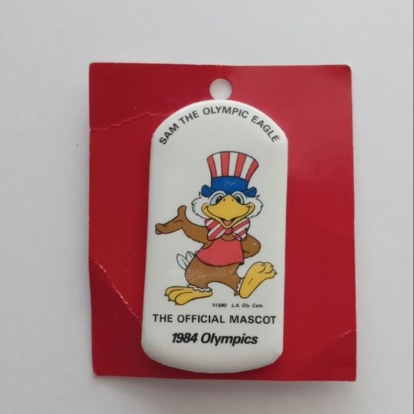 Vintage 1984 Los Angeles Olympic Sam the Eagle Mascot Pin - Picture 1 of 2